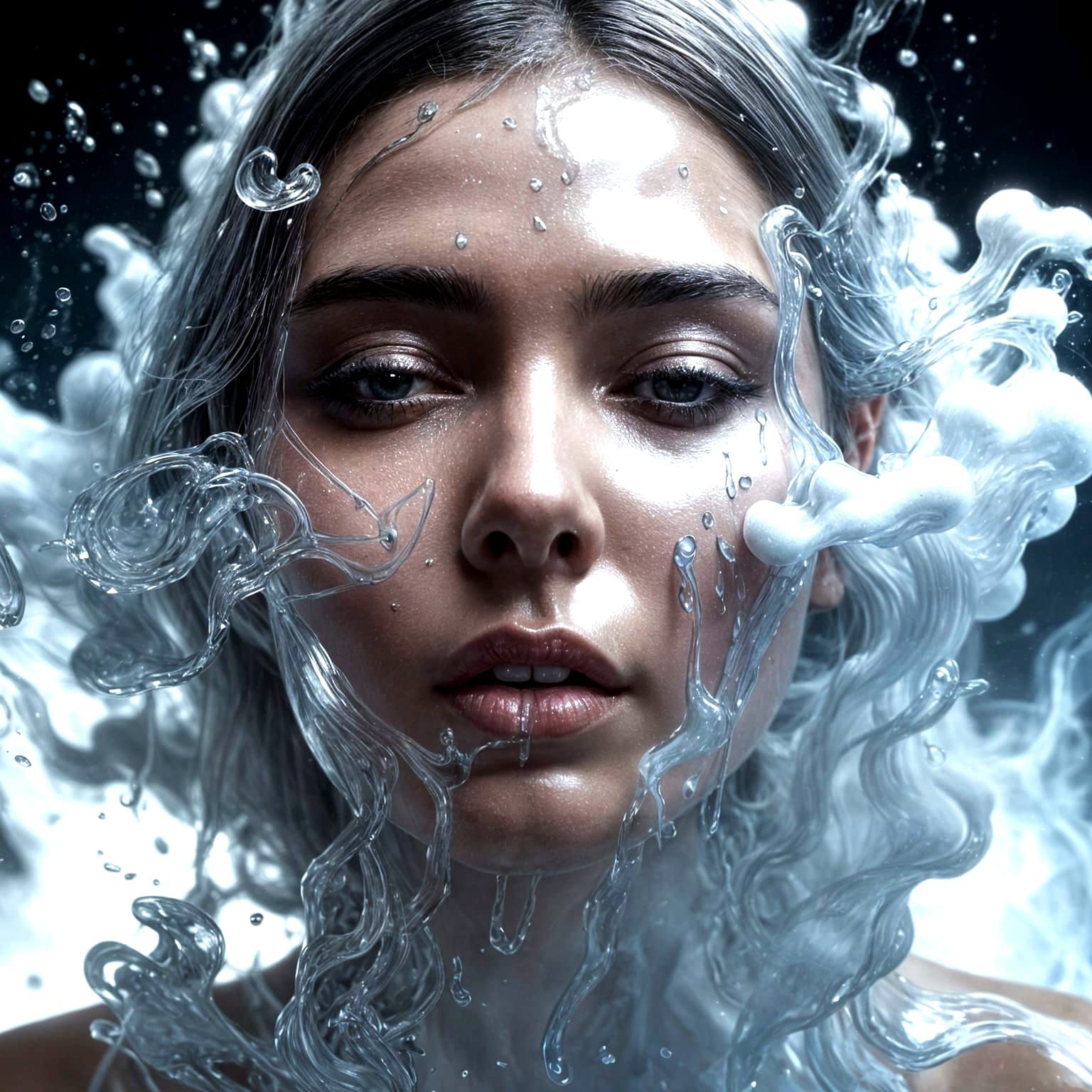 .Abstract liquid art