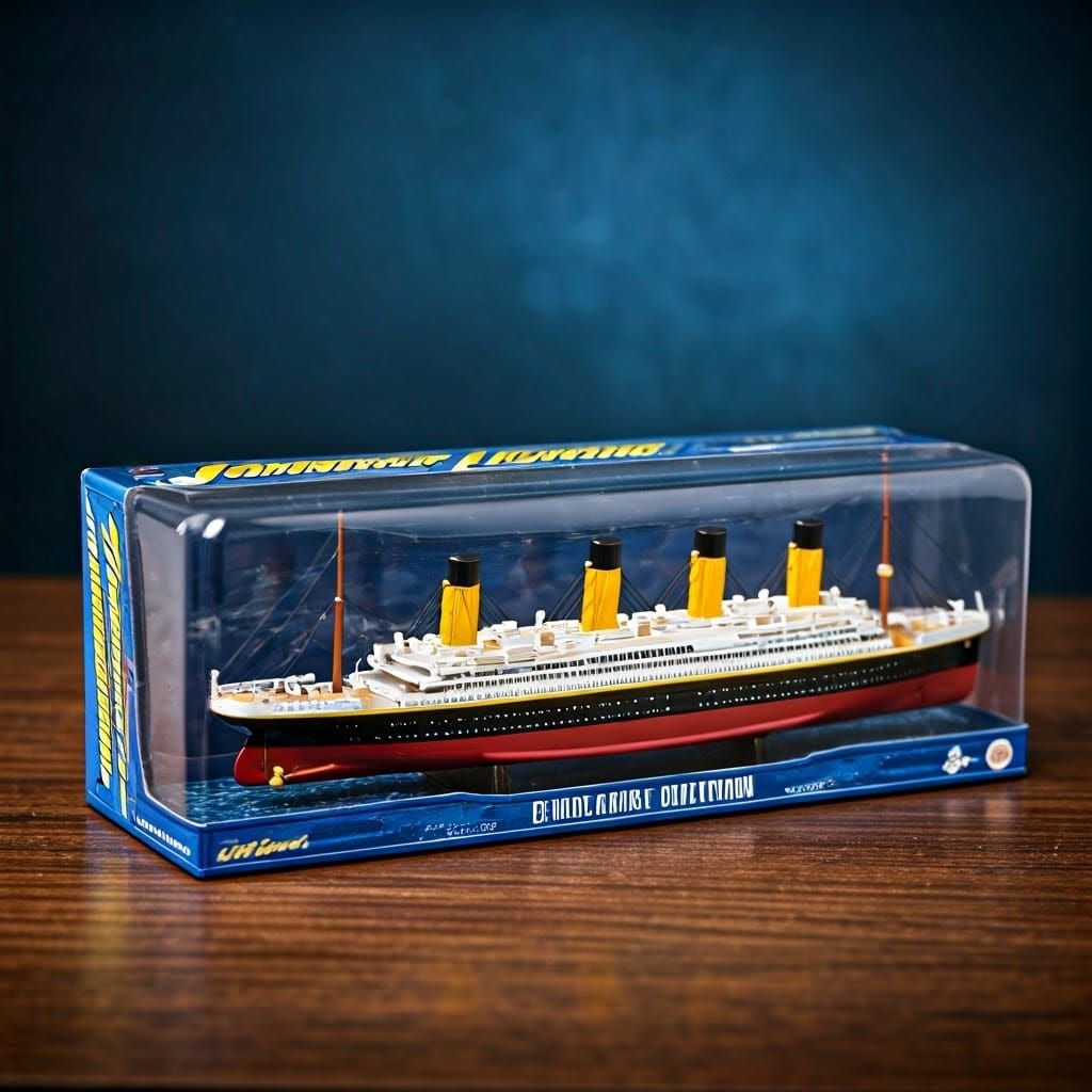 RMS Titanic Diecast Model in Diorama