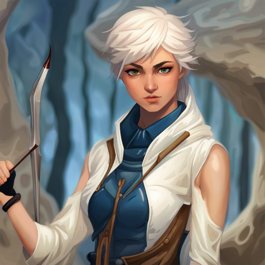 Japanese Fantasy Stealth Archer in Dank Cave