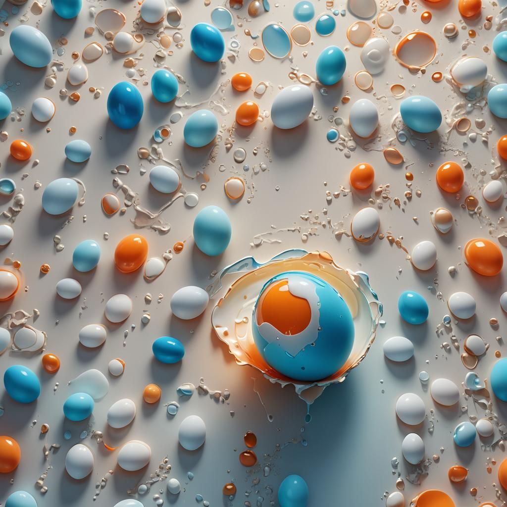 Surreal Iridescent Egg with Dramatic Lighting