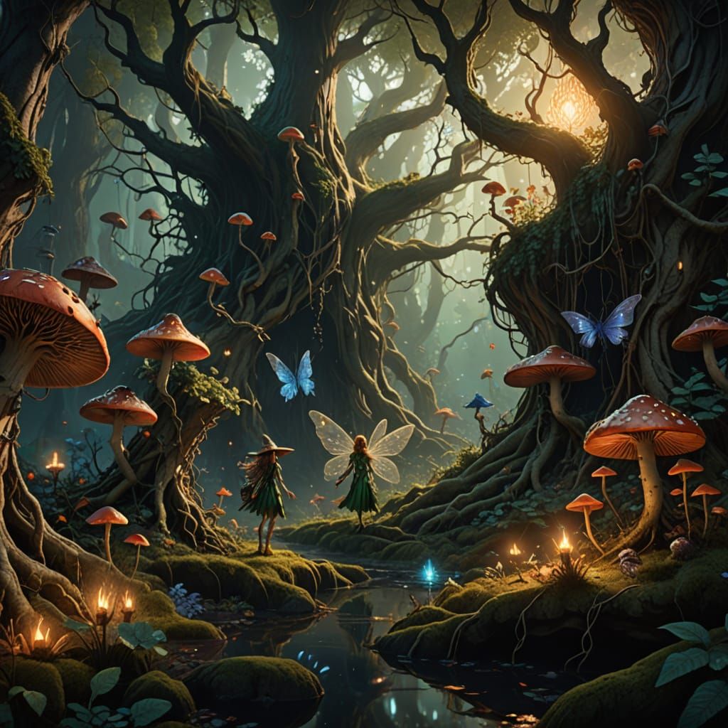 Mystical Fairies Fulfill Devilish Duties in Eerie Forest