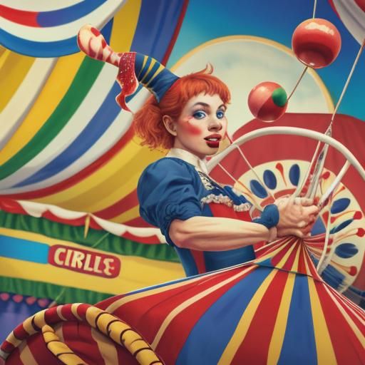 Classic Circus Tent and Performers