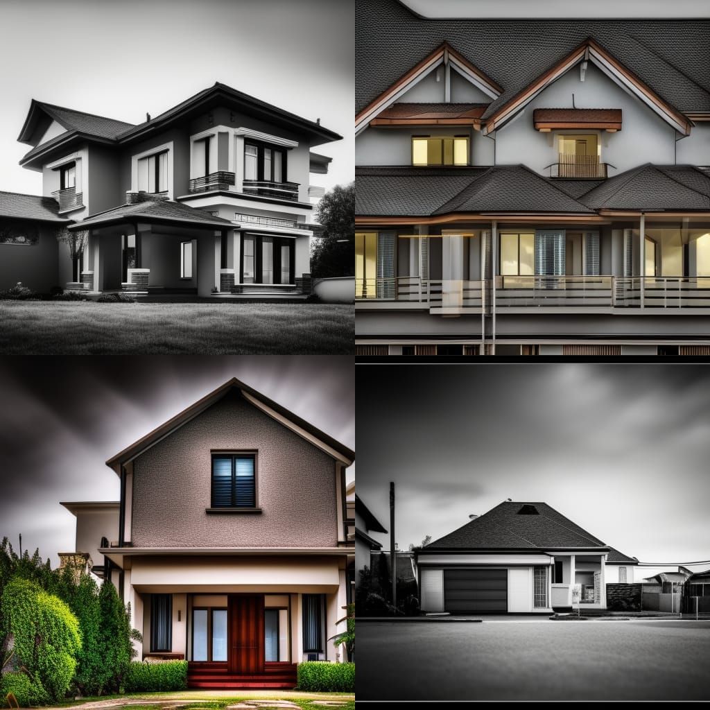 Hyperrealistic Modern Houses in Sharp Focus