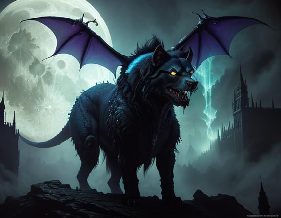 Eerie Moonlit Living Room in a Dark Fantasy Style