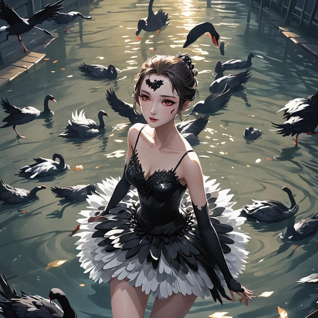 Black Swan from Honkai Star Rail: Anime Style