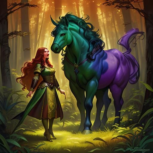 Enchanting Plus-Size Elf Portrait in Mystical Forest