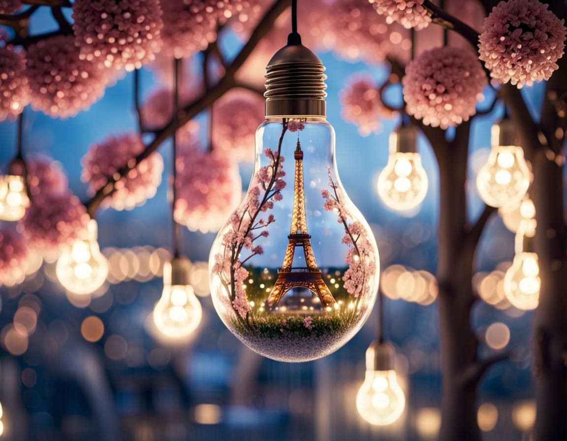 Paris in a Light Bulb: Hypermaximalist Octane Render