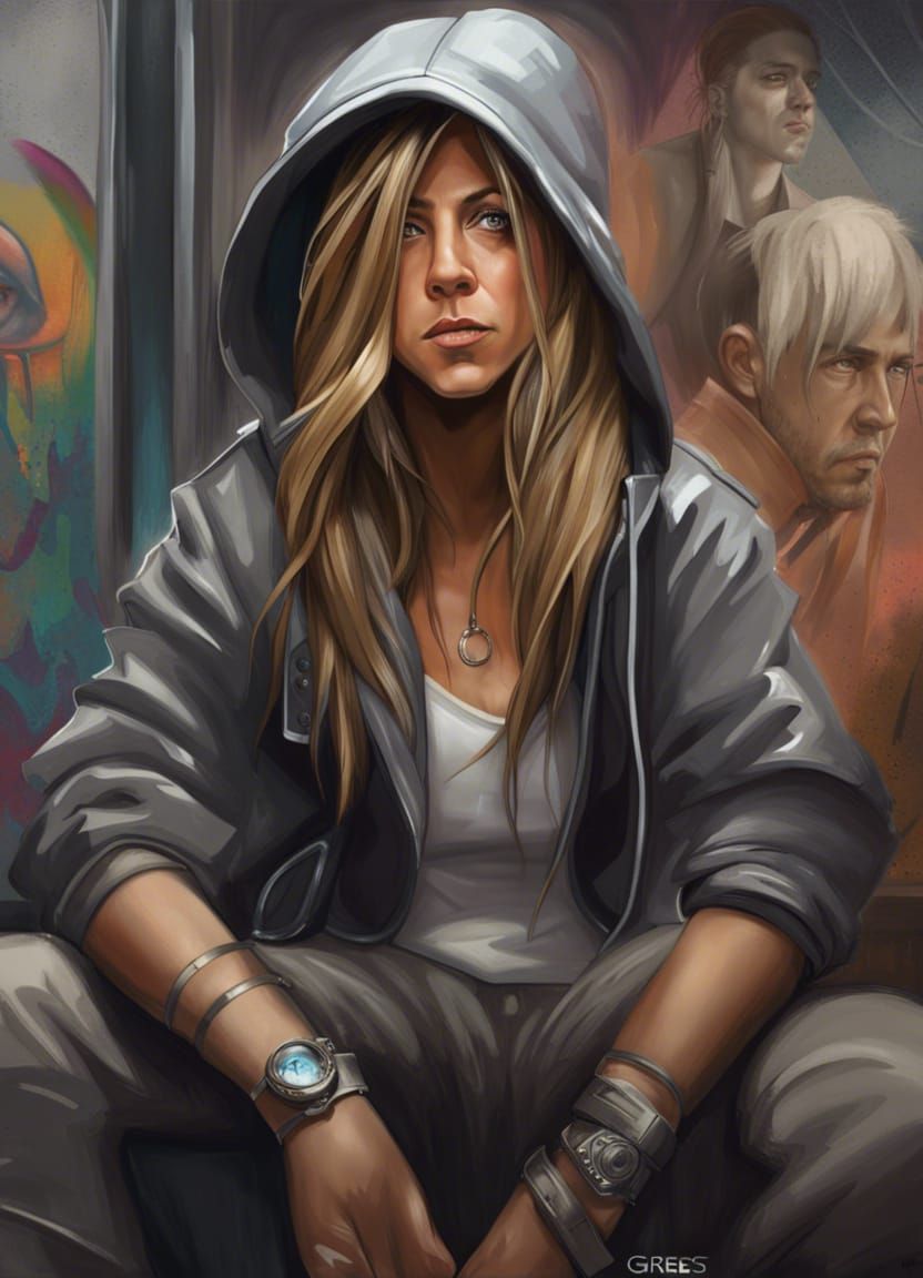 Jennifer Aniston as Gangsta in Dystopian Ghetto