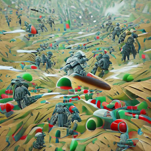 Futuristic Armies Clash in Massive Digital Battle