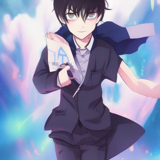 Anime Style Character Portrait in Manga Art