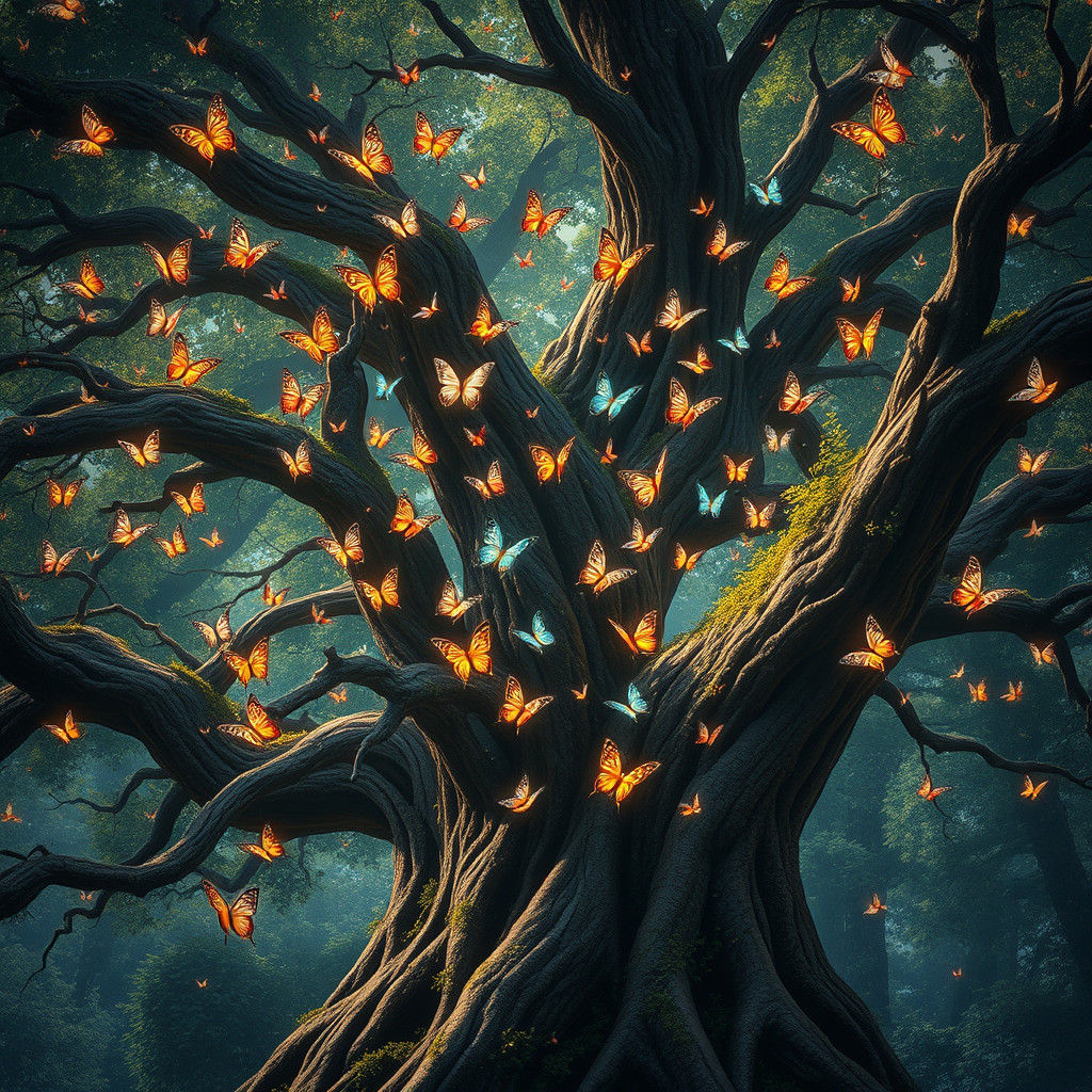 Butterfly Tree: A Matte Painting in Hyper-Realism