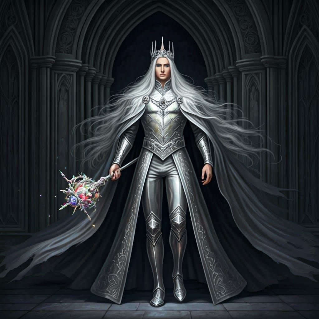 Majestic Silver King in Regal Attire