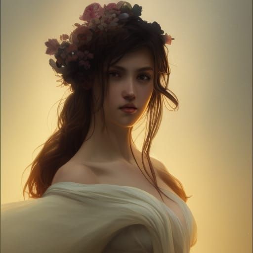 Ethereal Horse-bodied Beauty: Hyperdetailed Concept Art