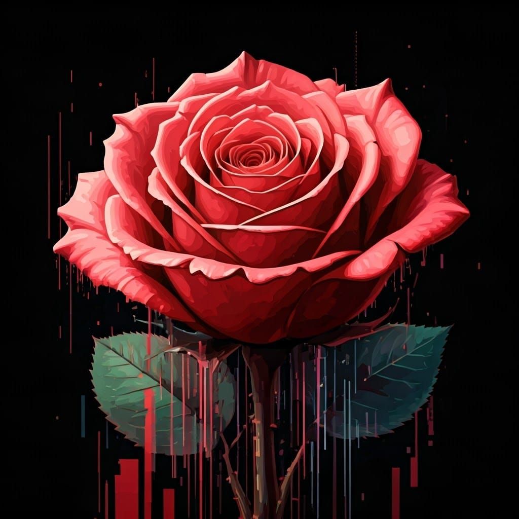 Binary Void Distortion Rose: Cascading Code Fragments