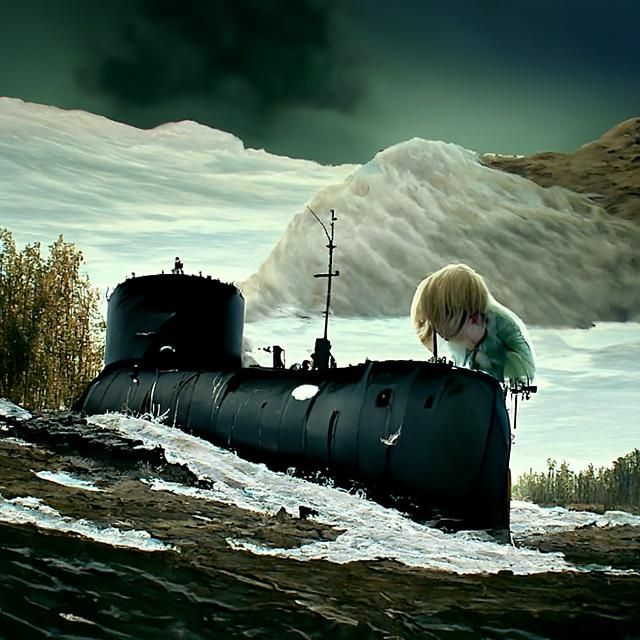 Submarine Warfare: Naval Battle Scene