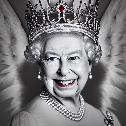 Queen Elizabeth as Angel: Professional Photography