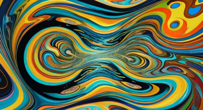 Surreal Garden River Inspired by Takashi Murakami