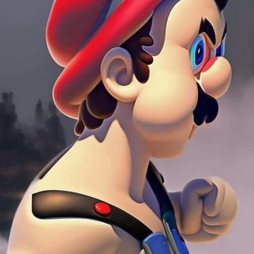 Cartoon Style Mario from Mario Kart