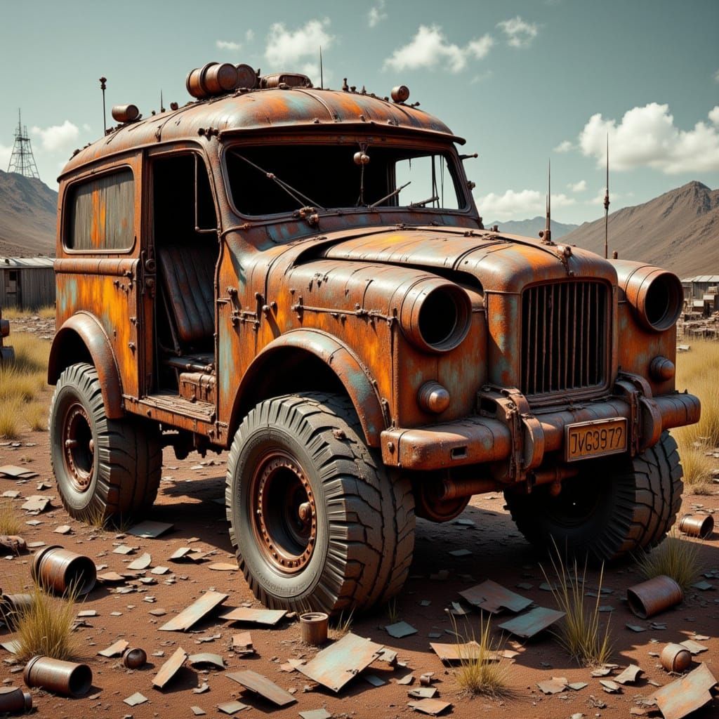 Mad Max Vehicle: Rust and Decay in Photorealistic Detail