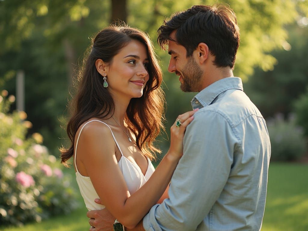 Backyard Proposal in Rockwell-Inspired Portrait