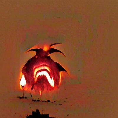 Demonic Jack O' Lantern Digital Illustration