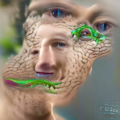 Zuckerberg Lizard Form in 8K 3D