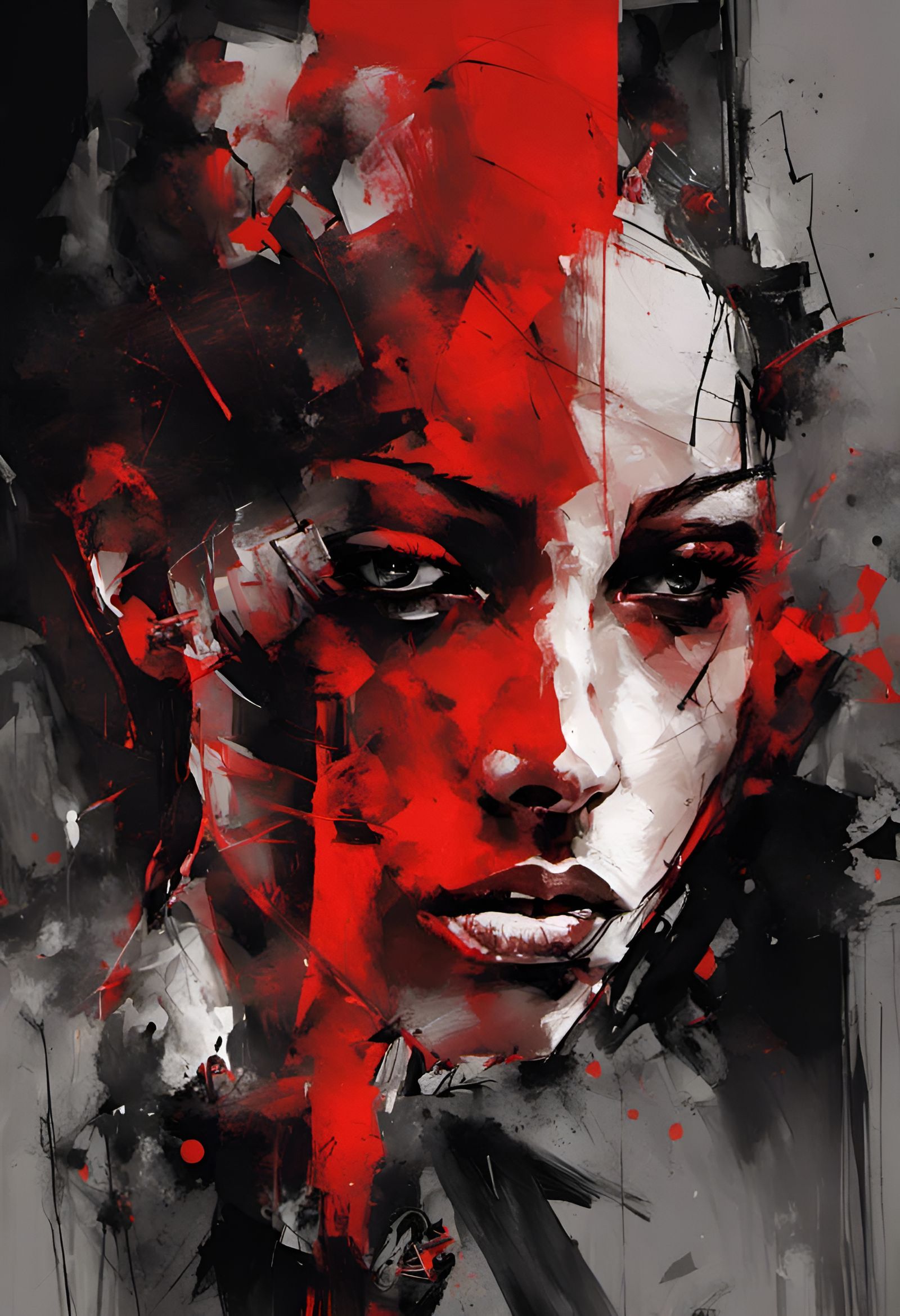 Woman of Red and Black