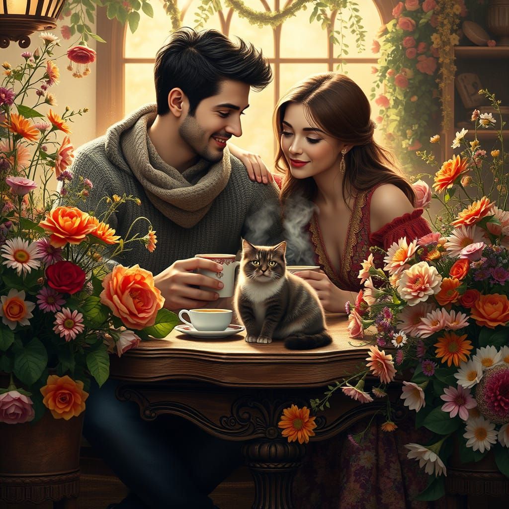 Love in a Whimsical Floral Oasis