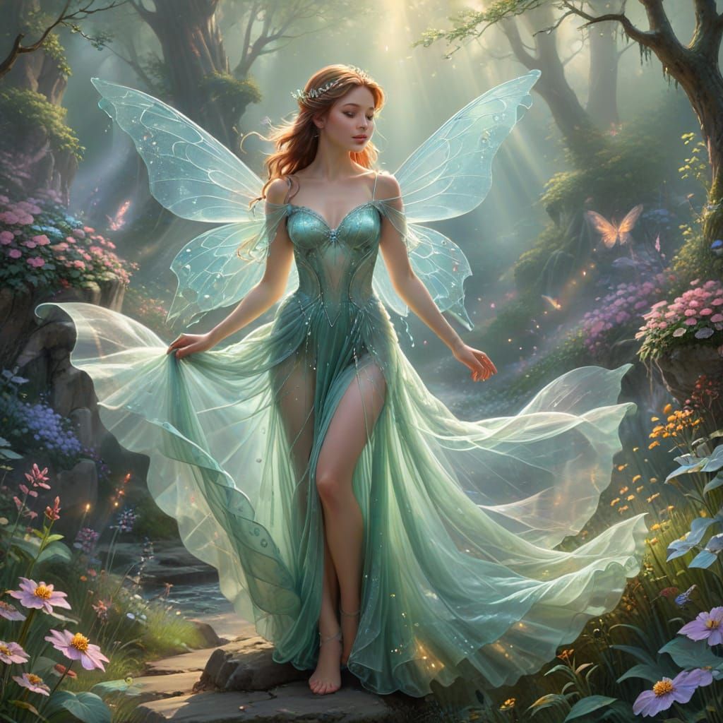 Ethereal Fairy in Dreamlike Vista