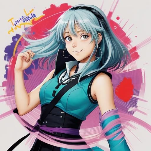 Anime Girl in Manga Style by Tenchi Muyo