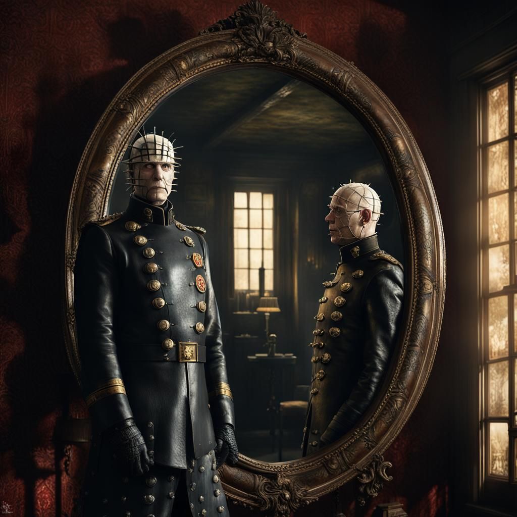 Pinhead Reflects on WWI Past in Antique Mirror