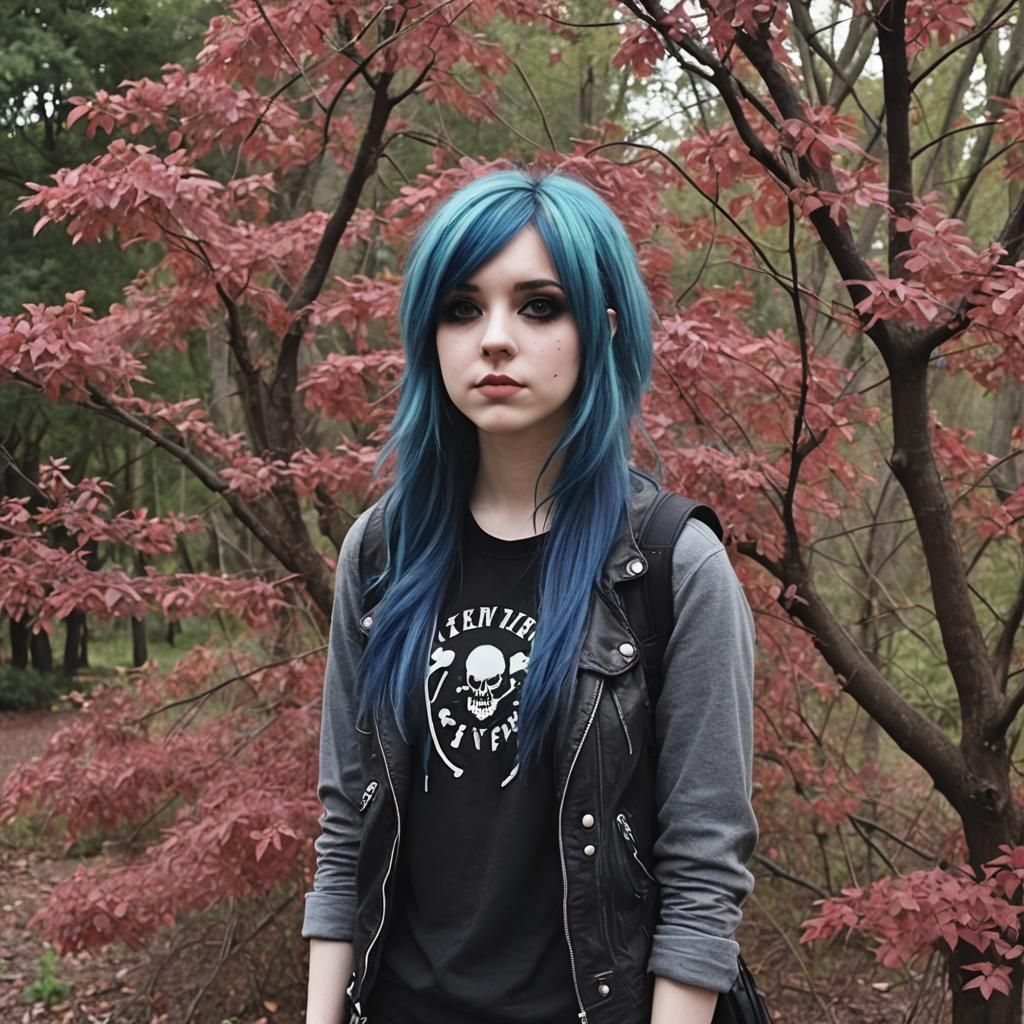 Pretty Emo Scene Girl Portrait
