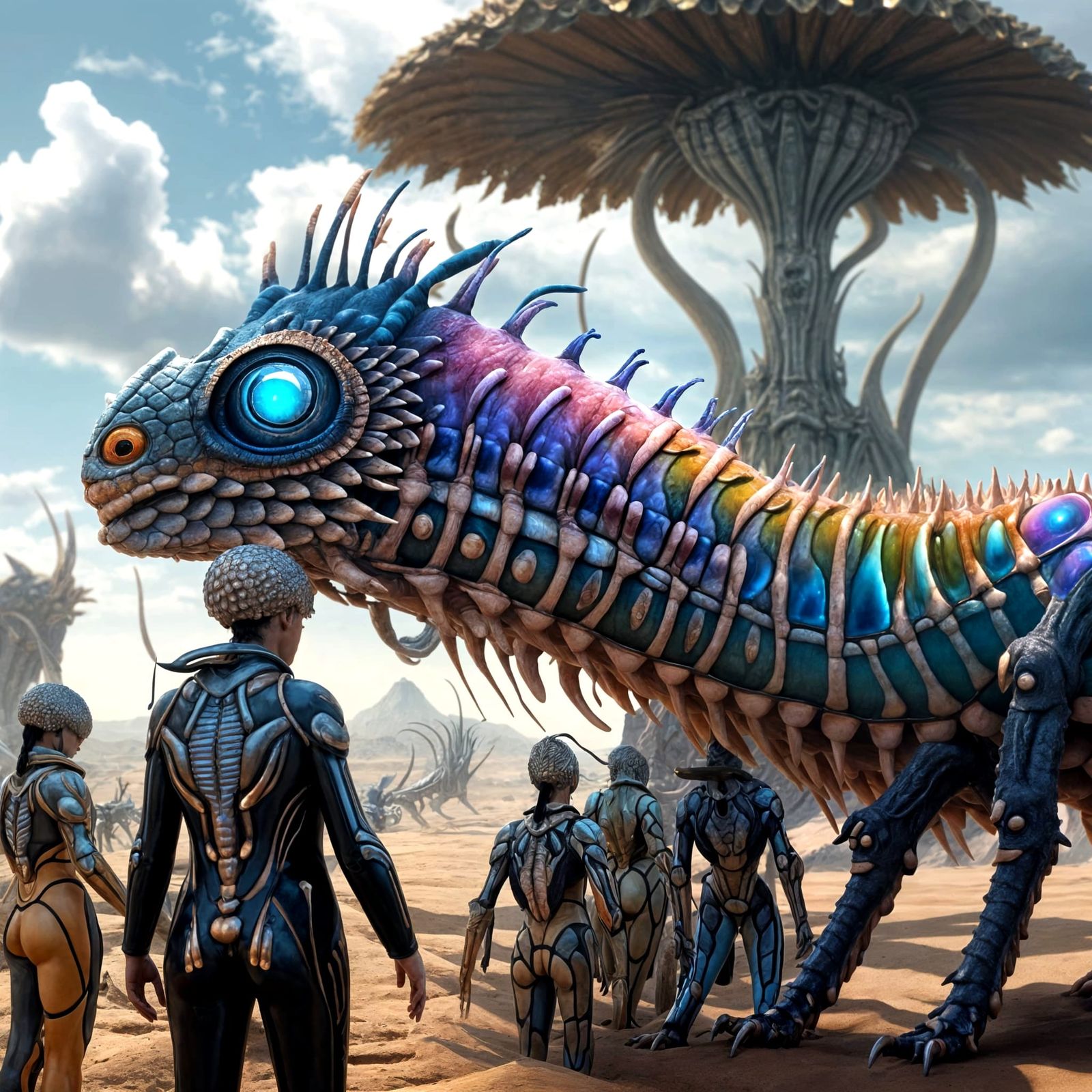 Exotic Creatures in Polychromatic Hyperrealism