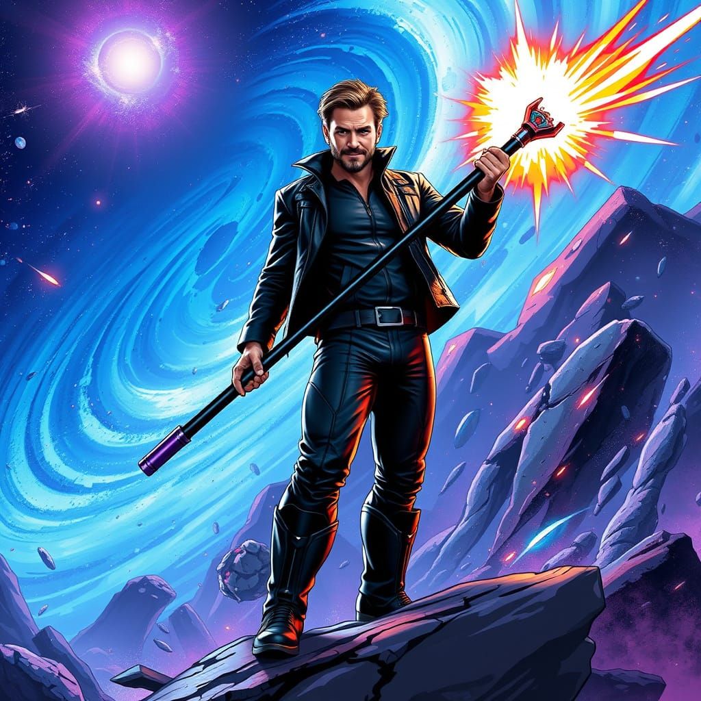 Heroic Star-Lord Unleashes Cosmic Power