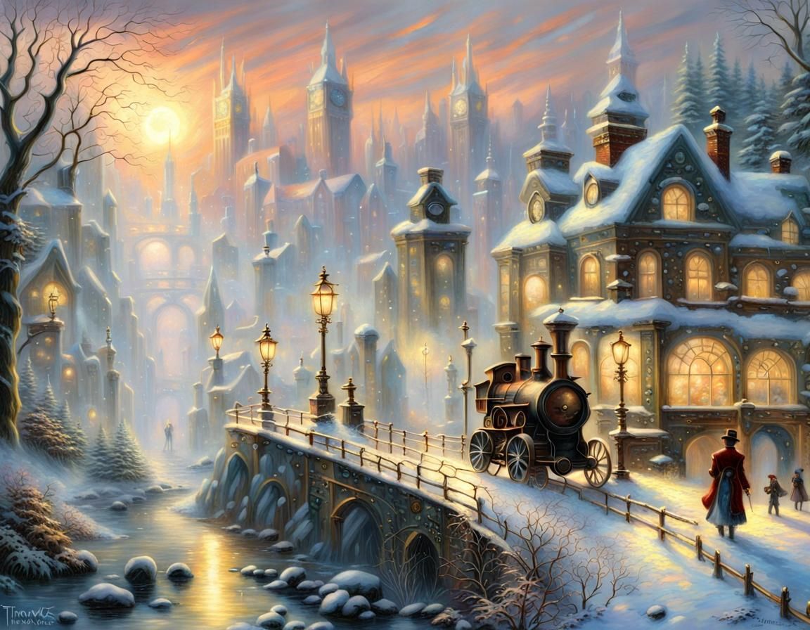 Steampunk Winter Fantasy in Ethereal Style