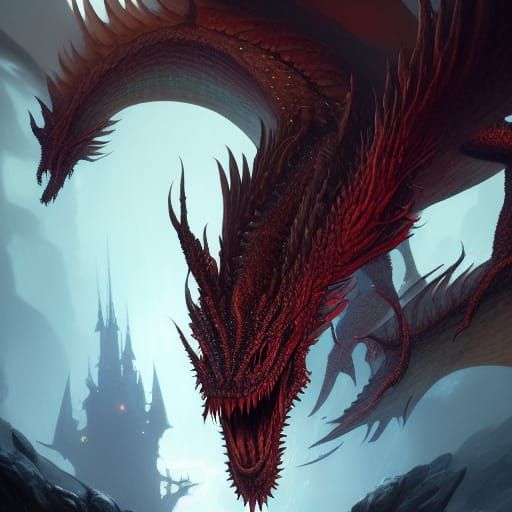 Epic Kraken Dragon in Dark Fantasy Concept Art