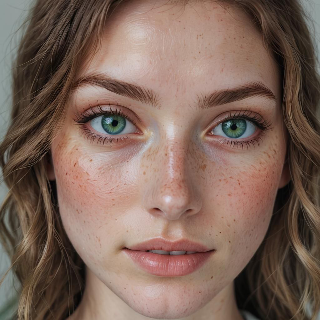 Striking Portrait of a Young Woman with Heterochromia