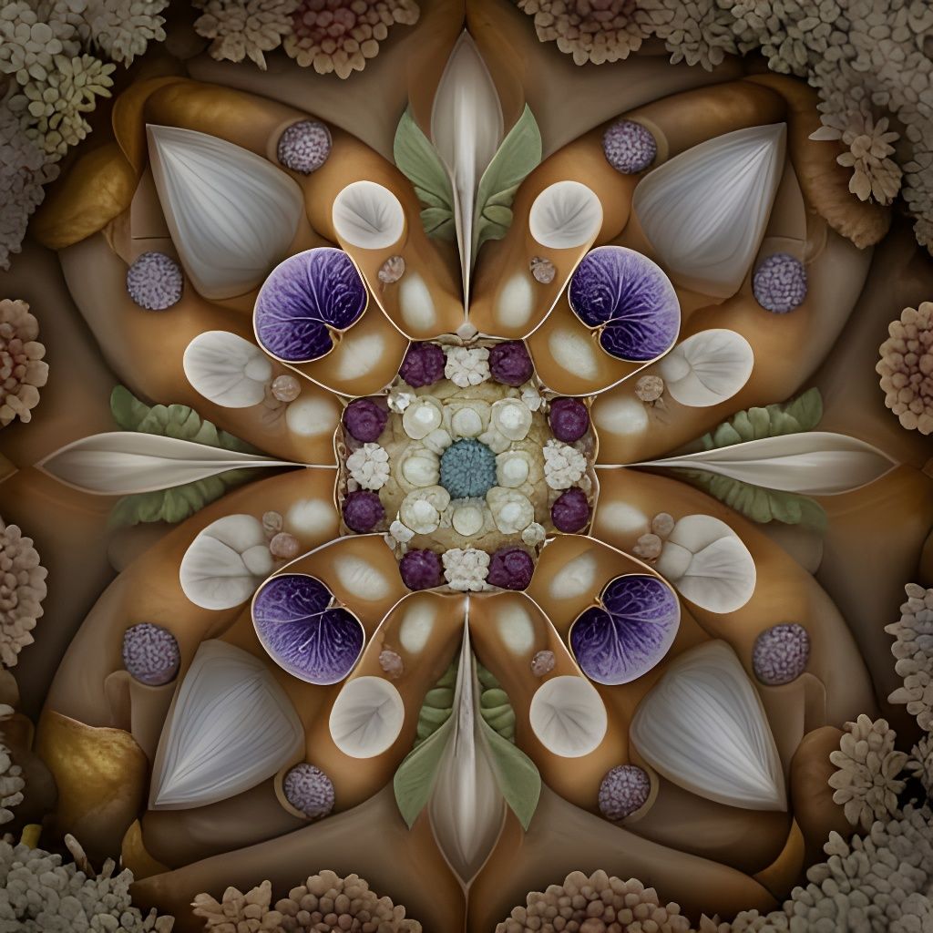 Floral Kaleidoscope in Hyperdetailed 3D Photography