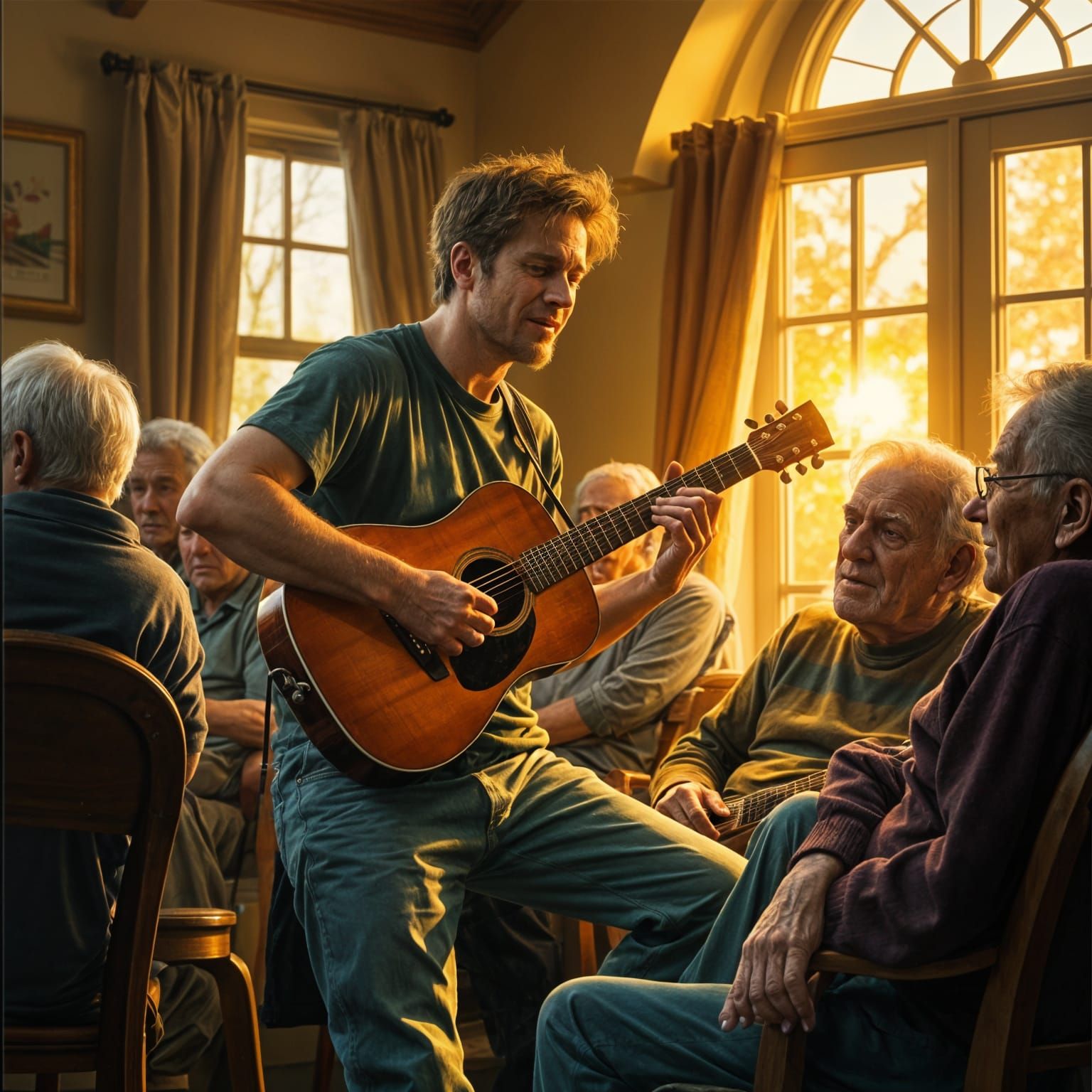 Young Man's Heartfelt Performance Touches Elderly Hearts