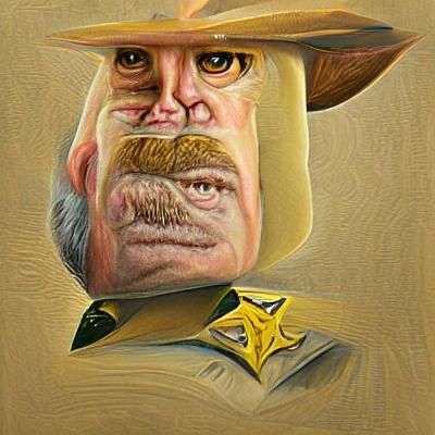 Classic Portrait of a Stern Sheriff