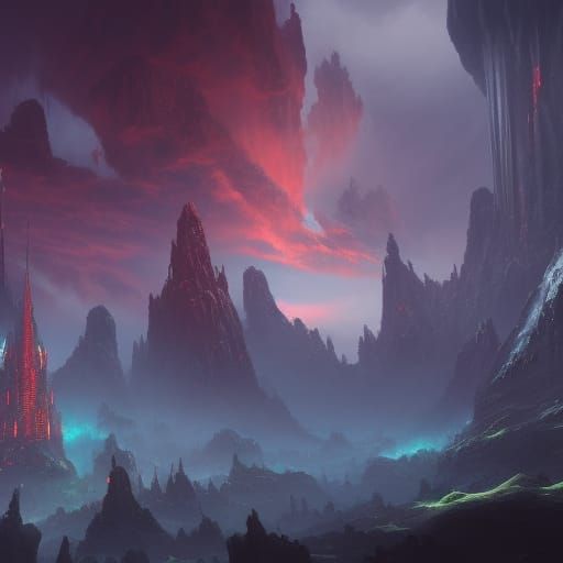 Fantastical Sword in Detailed Matte Painting