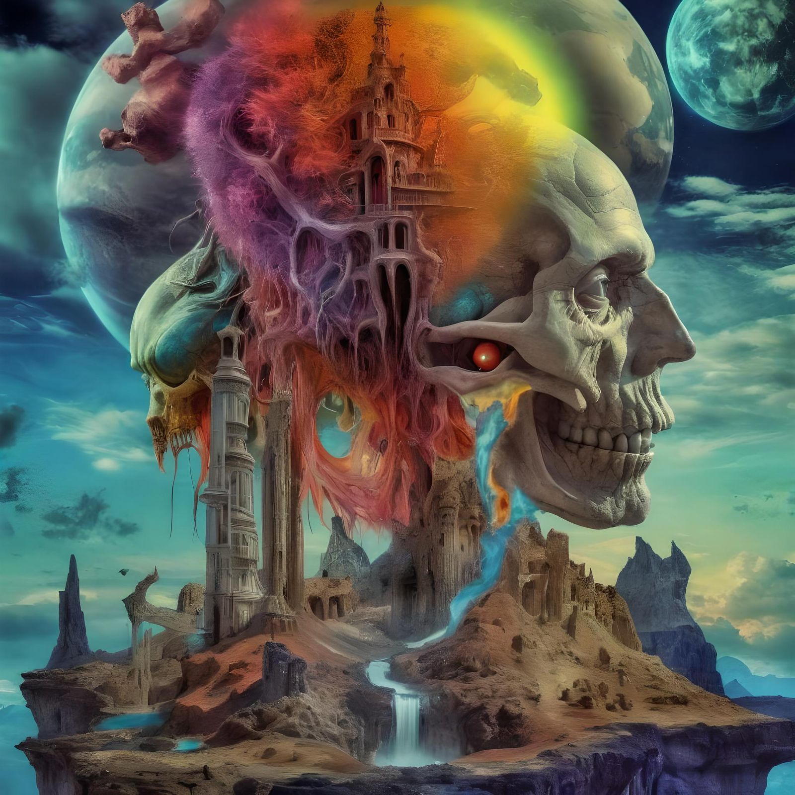 Fomorii Return in Visionary Surrealism Style