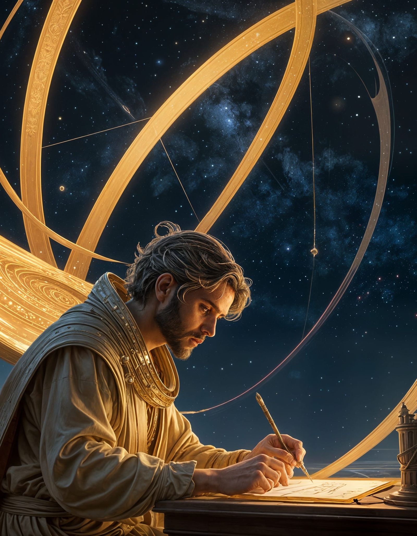 Celestial Calligrapher Inscribes Saturn's Rings in Digital A...