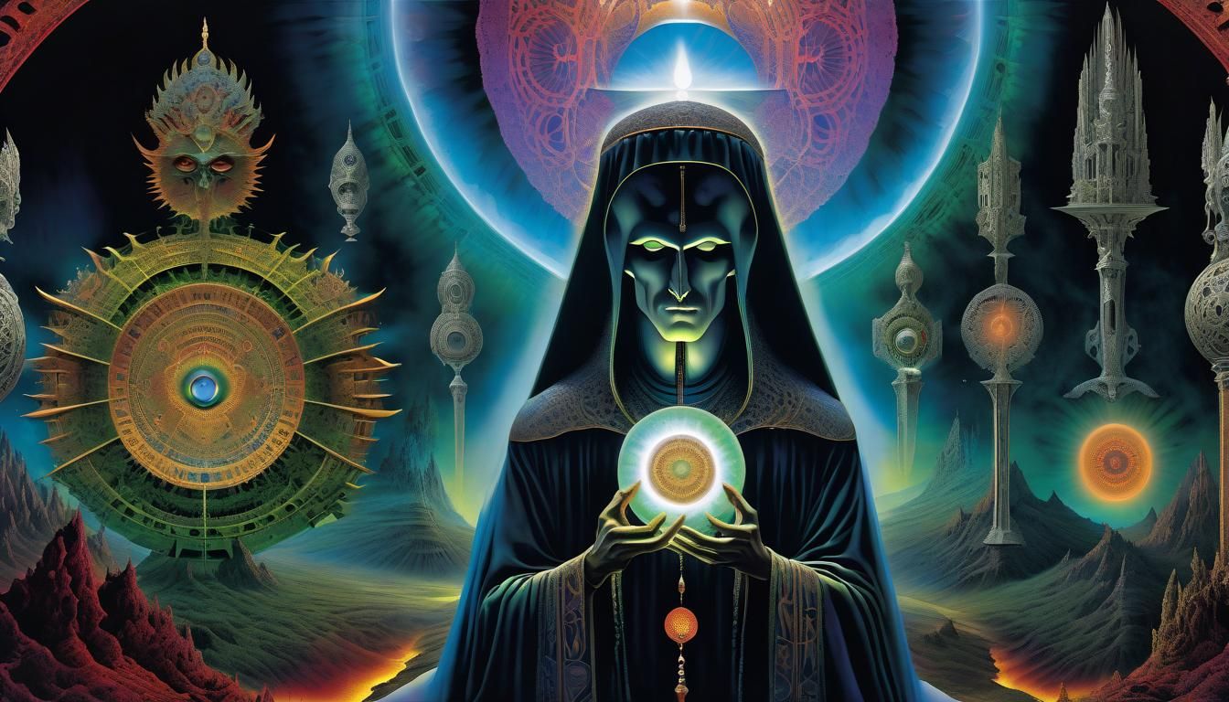 Psychedelic Enochian Ritual in a Surreal Style