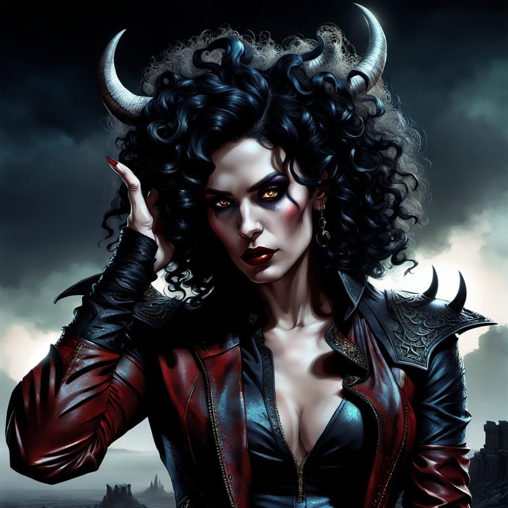 Dark Fantasy Trans Woman in Trap Mode Clothing