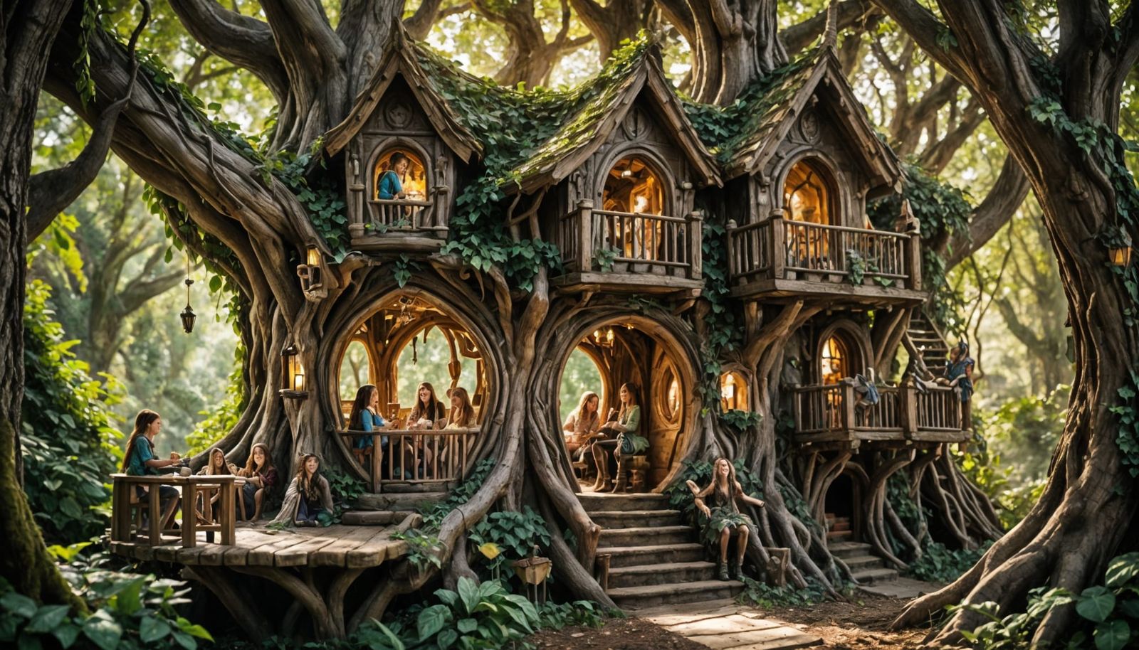 Whimsical Elven Treehouse Dining Experience