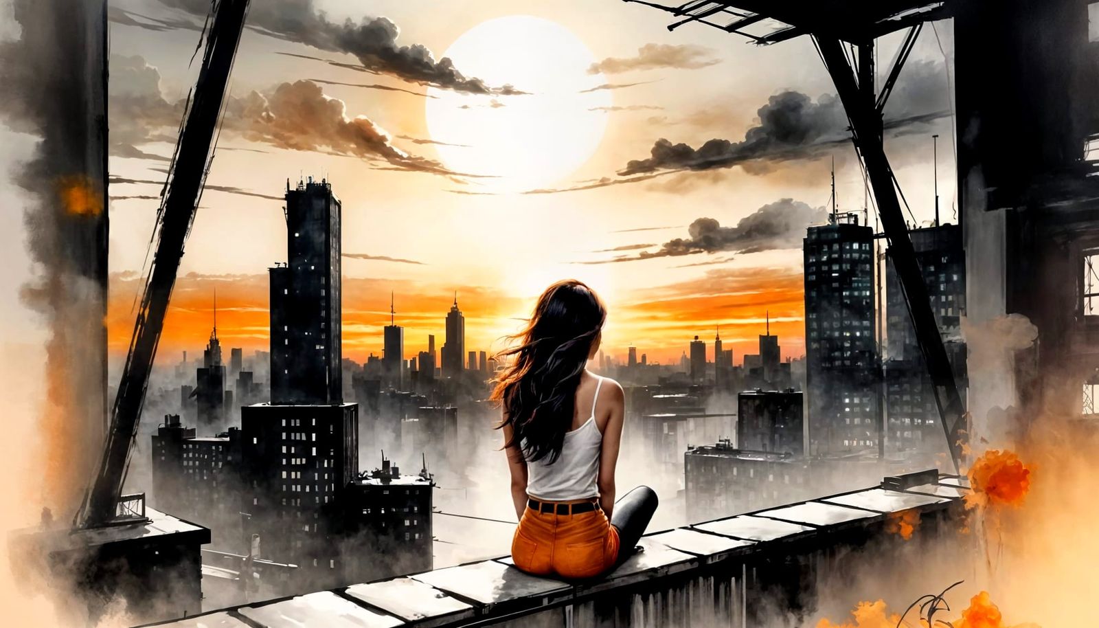 Golden Hour Serenity in Oil Painting