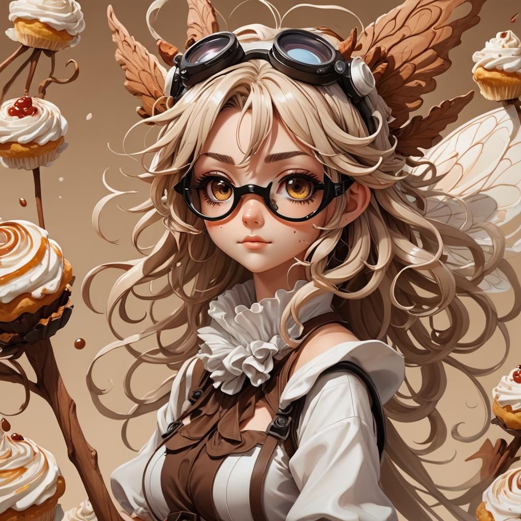 Cinnamon Cream Fairy in Anime Style