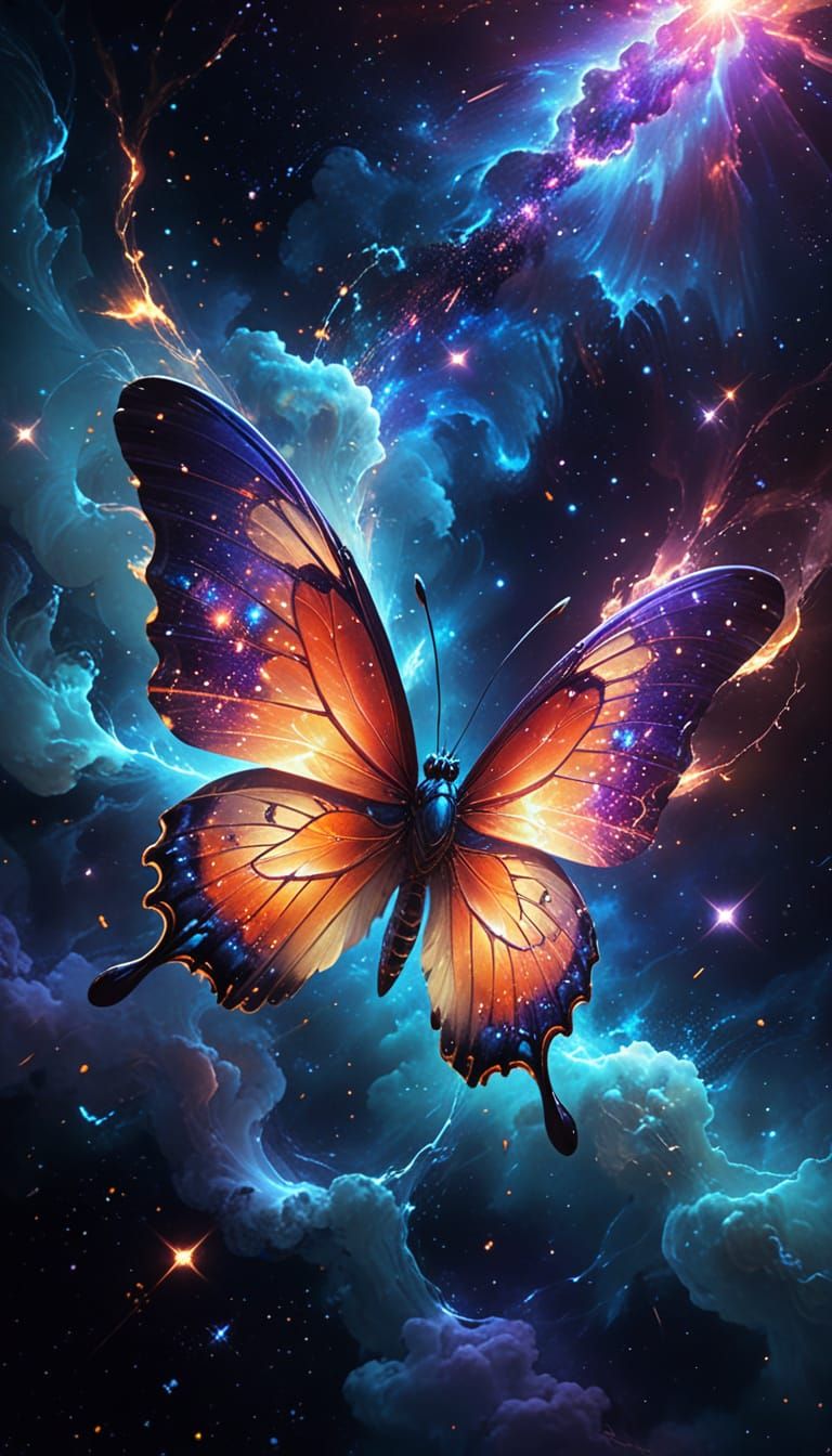 A brilliant beautiful butterfly