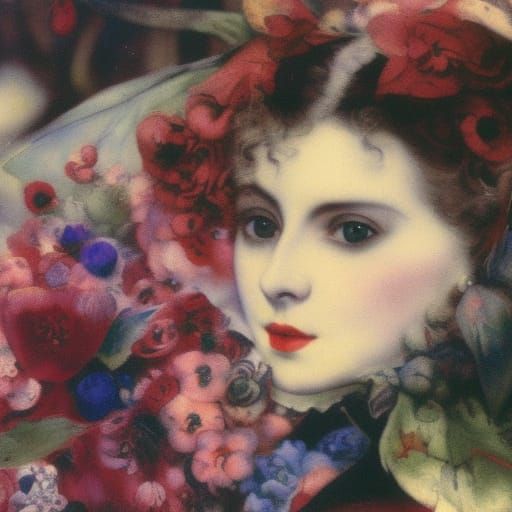 Surreal Vampire Portrait in Vibrant Colors